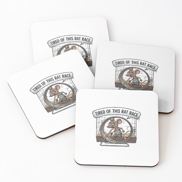 Item preview, Tired of This Rat Race Funny Office Humor Exhausted Mouse designed and sold by RaulWeirdAndFun.