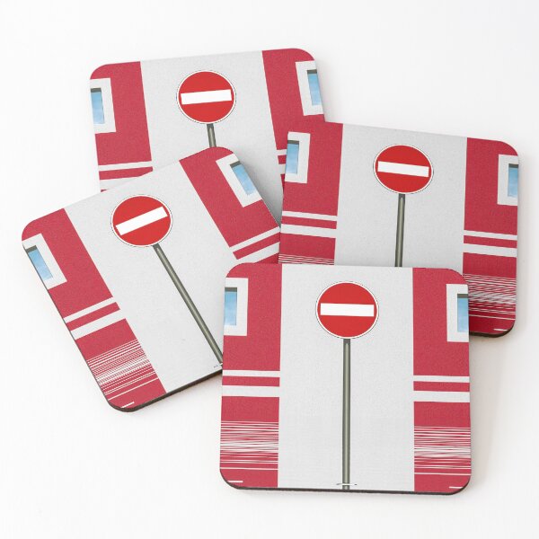 Item preview, Lone No-entry sign with square windows and red walls designed and sold by mister-john.