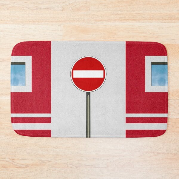 Item preview, Lone No-entry sign with square windows and red walls designed and sold by mister-john.