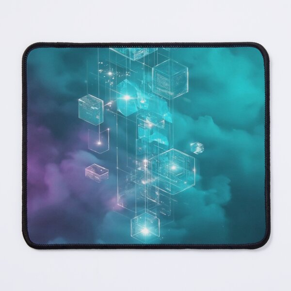 Item preview, Cosmic Data Cubes in Teal Haze designed and sold by ClarityPulse Studio.