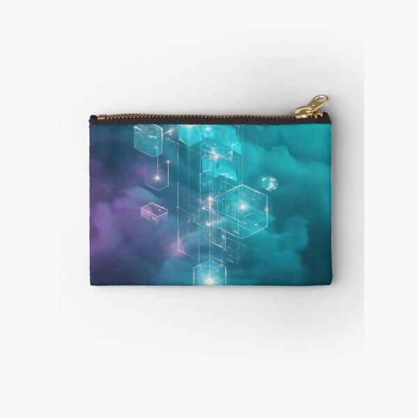 Item preview, Cosmic Data Cubes in Teal Haze designed and sold by ClarityPulse Studio.