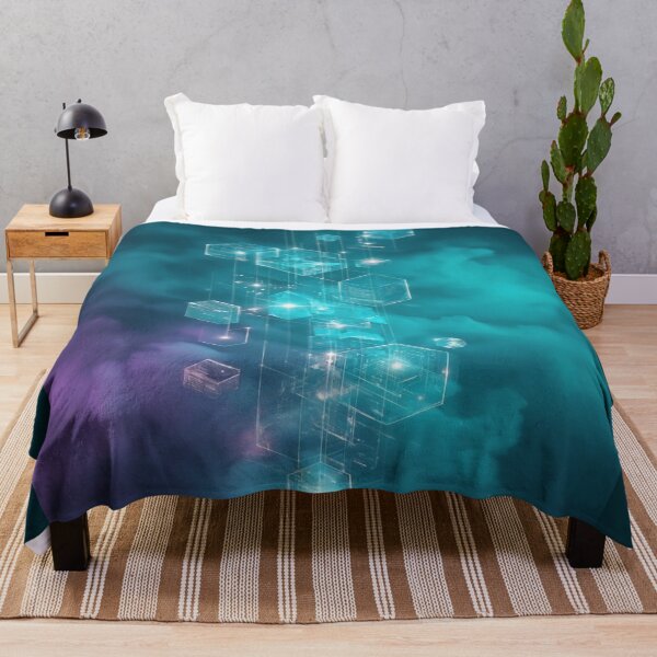 Item preview, Cosmic Data Cubes in Teal Haze designed and sold by ClarityPulse Studio.