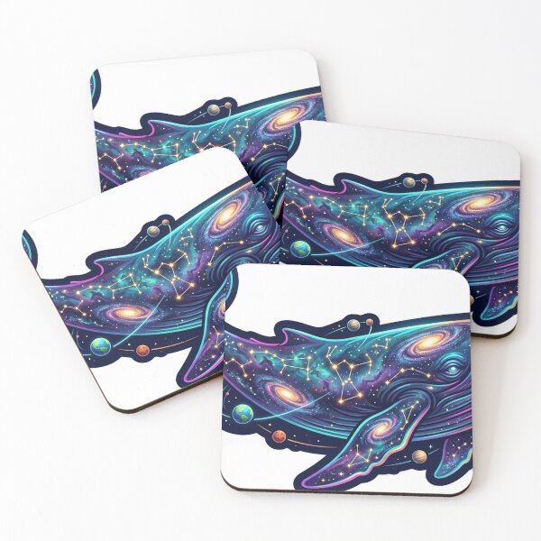 Item preview, Cosmic Whale — Galaxy Humpback with Astronaut Sticker designed and sold by RoyArt0.