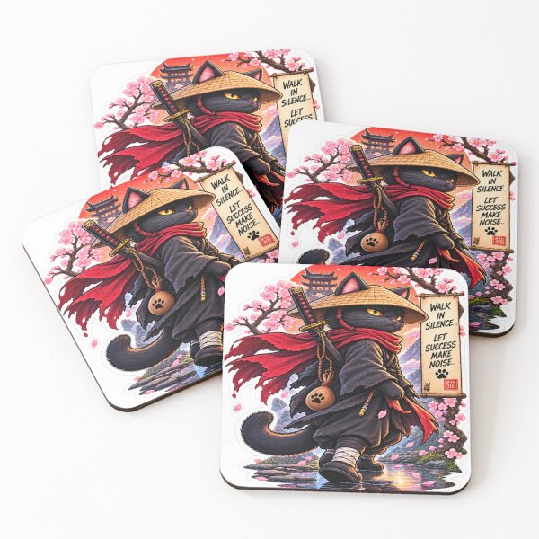 Item preview, Walk in Silence – Samurai Cat Japanese Warrior designed and sold by Genzfirevibes.