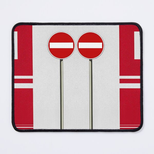Item preview, Twin No-entry sign with square windows and red walls designed and sold by mister-john.