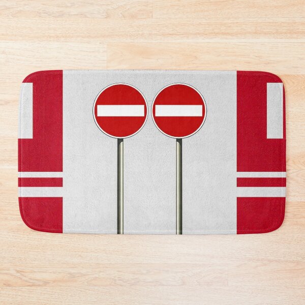Item preview, Twin No-entry sign with square windows and red walls designed and sold by mister-john.