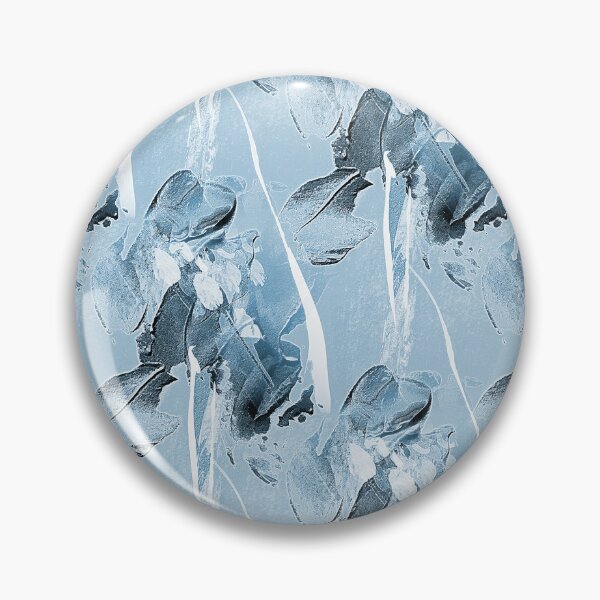 Item preview, Painterly Abstract Flowers on Pastel Blue designed and sold by Artistestella.