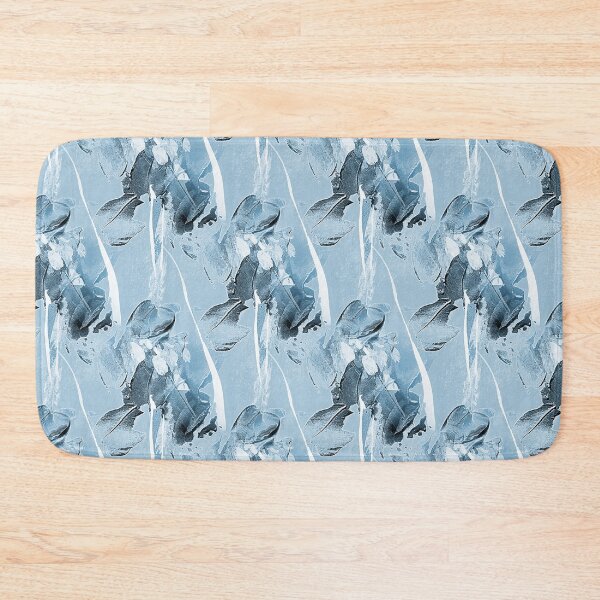 Item preview, Painterly Abstract Flowers on Pastel Blue designed and sold by Artistestella.