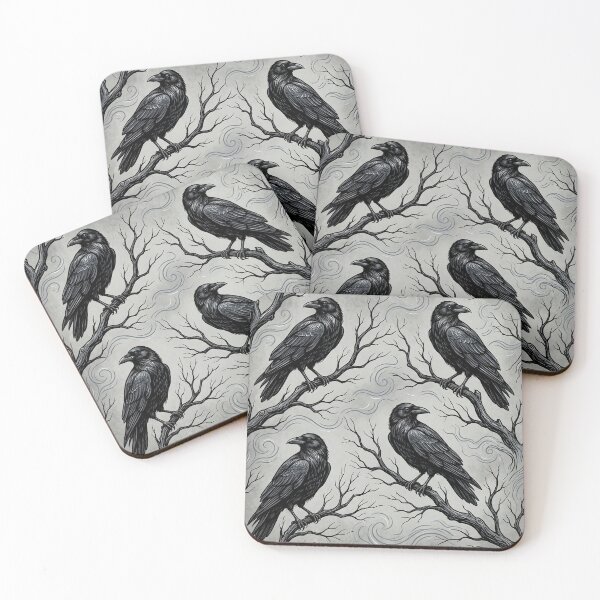Item preview, Raven Nights - Vintage Seamless Halloween Pattern designed and sold by inkaylindesign.