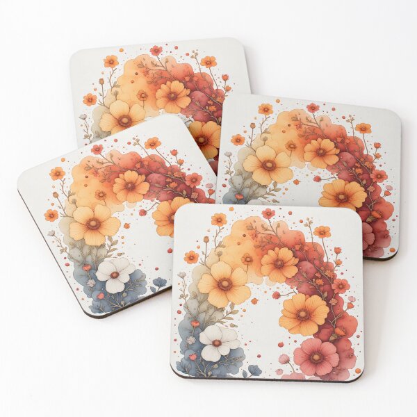 Item preview, A wreath of flowers around a blooming lotus flower designed and sold by Mianku | Für das Leben.
