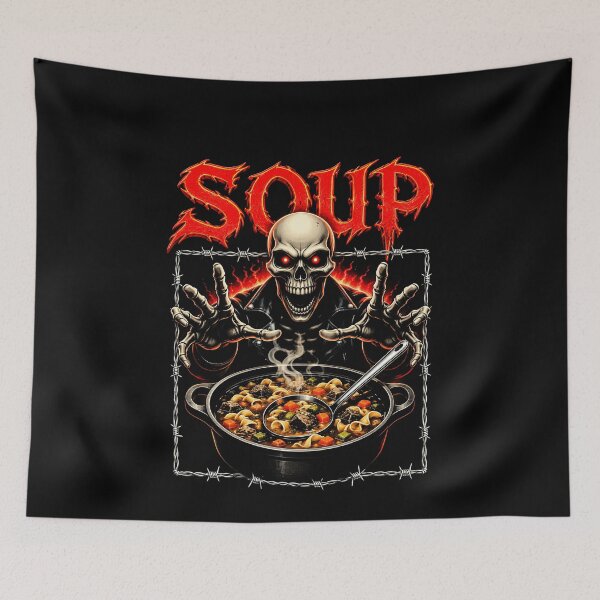 Item preview, Funny Skeleton Soup With Flames designed and sold by elderberry.