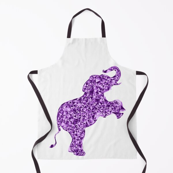 Item preview, Purple Triangular Mosaic Baby Elephant on Hind Legs Silhouette Design designed and sold by DymondDesigns.