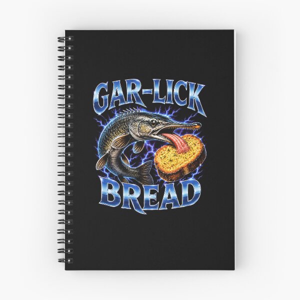 Item preview, Funny Gar Licking Garlic Bread Fish Pun Humor Art designed and sold by elderberry.
