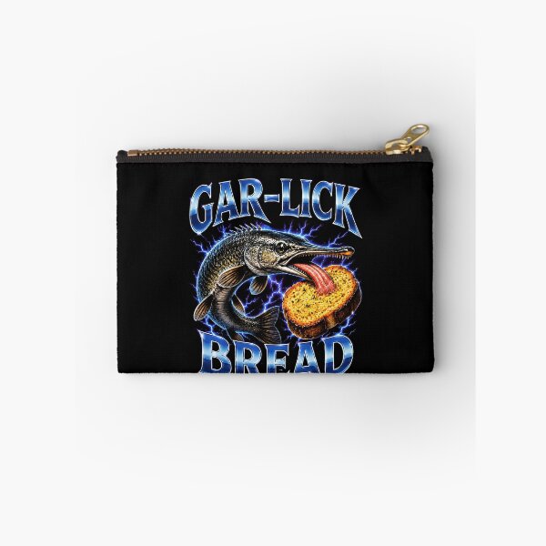 Item preview, Funny Gar Licking Garlic Bread Fish Pun Humor Art designed and sold by elderberry.