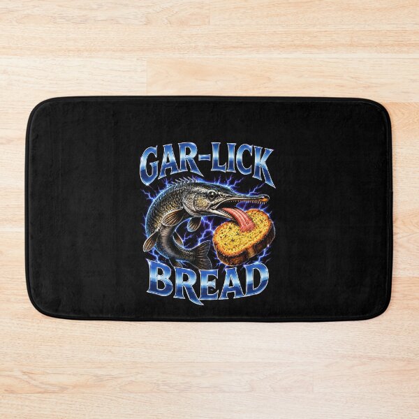 Item preview, Funny Gar Licking Garlic Bread Fish Pun Humor Art designed and sold by elderberry.