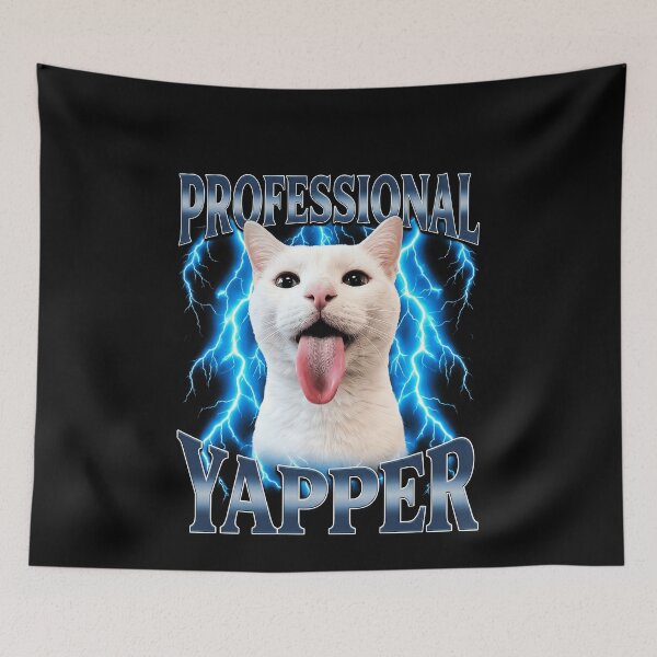 Item preview, Funny Professional Yapper Funny Loud Cat Meme Art designed and sold by elderberry.
