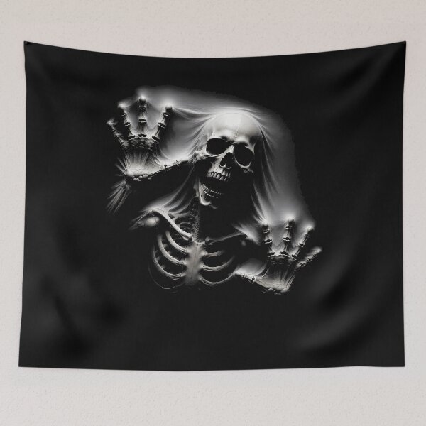 Item preview, Eerie Skeleton with Flowing Veil Design designed and sold by rafaeltto.