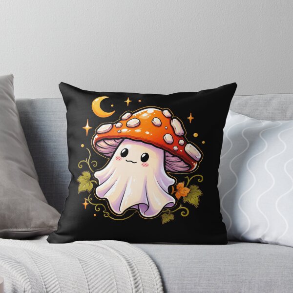 Item preview, Cute mushroom ghost character with sparkling accents halloween designed and sold by rafaeltto.