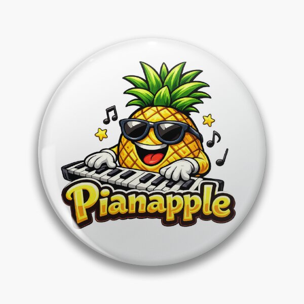 Item preview, Pianapple Funny Pineapple Playing Piano Musician designed and sold by RaulWeirdAndFun.