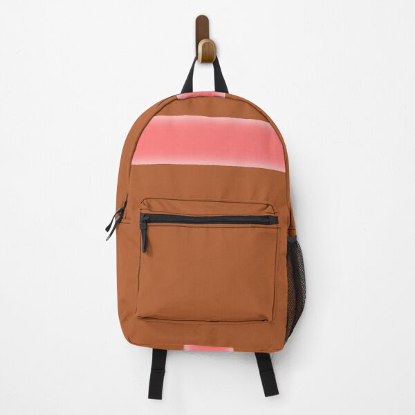 Item preview, Minimalist Caramel Brown with 3D Coral Pink Neon Stripe designed and sold by pluielegere.