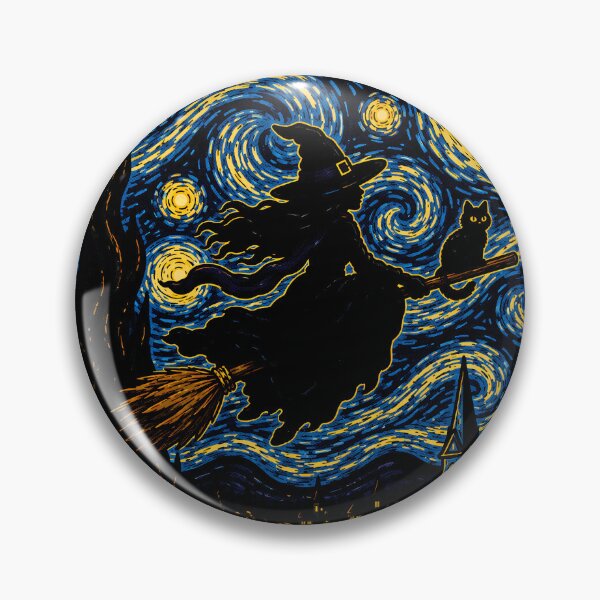 Item preview, Witch on a Broomstick with Halloween Pumpkins Halloween designed and sold by rafaeltto.