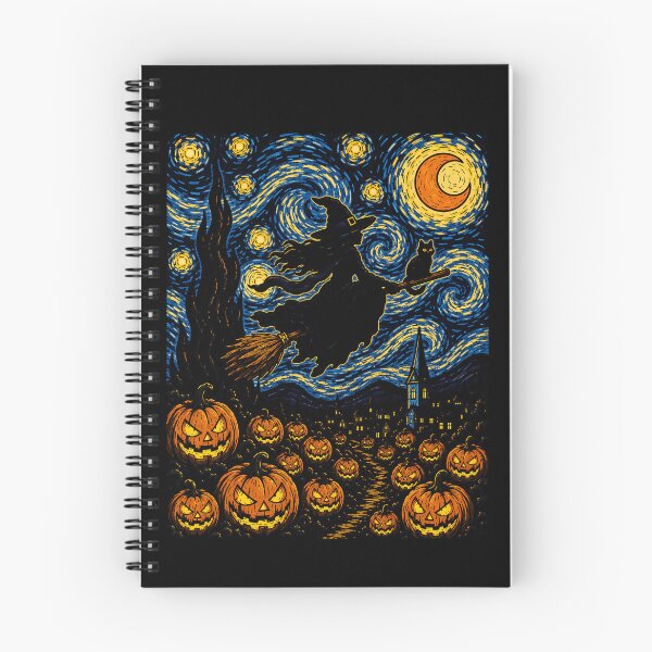 Item preview, Witch on a Broomstick with Halloween Pumpkins Halloween designed and sold by rafaeltto.
