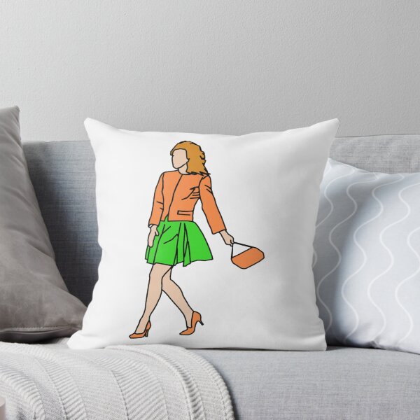 Item preview, Stylish Woman Walking In Orange Jacket And Green Skirt designed and sold by Johnstudioart.