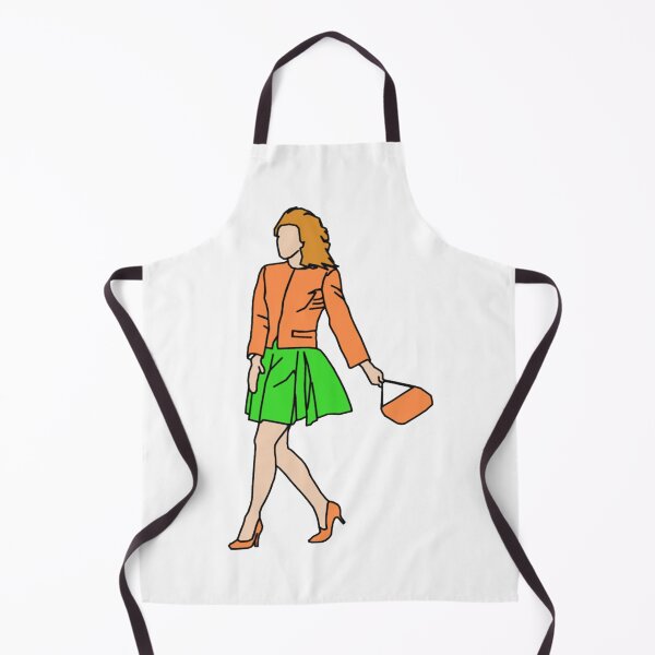 Item preview, Stylish Woman Walking In Orange Jacket And Green Skirt designed and sold by Johnstudioart.