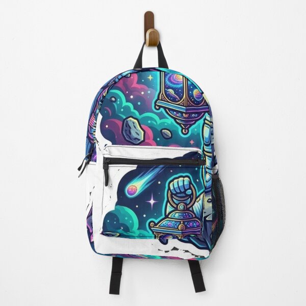 Item preview, Cosmic Lantern Astronaut — Space Explorer with Galaxy Lamp Sticker designed and sold by RoyArt0.