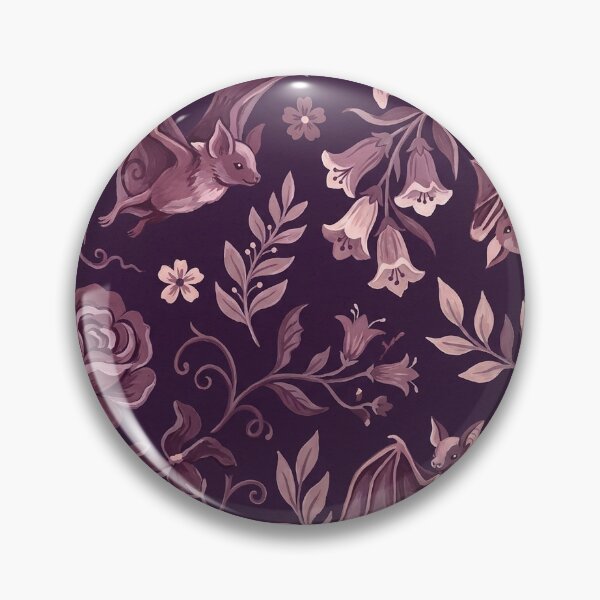 Item preview, Bats and Blooms - Botanical Seamless Halloween Pattern designed and sold by inkaylindesign.