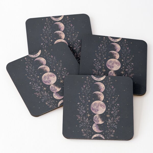 Item preview, Botanical Moon Phases – Celestial Floral Night Sky Art Print – Mystical Witch Wall Decor designed and sold by @SHINTOSARTSTORE.