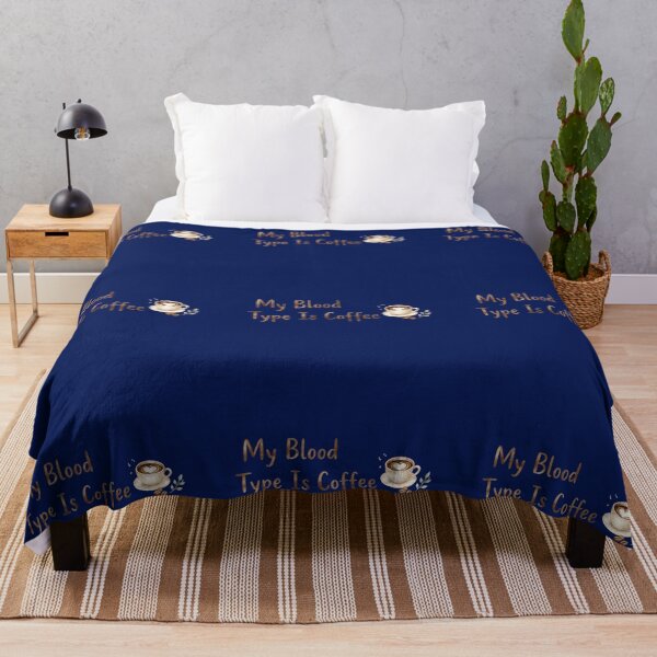 Item preview, My Blood Type Is Coffee – Funny Coffee Lover Caffeine Quote designed and sold by ManggaeJM.