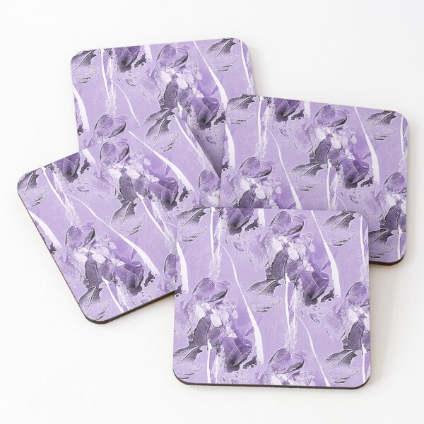 Item preview, Painterly Abstract Flowers on Pastel Purple designed and sold by Artistestella.