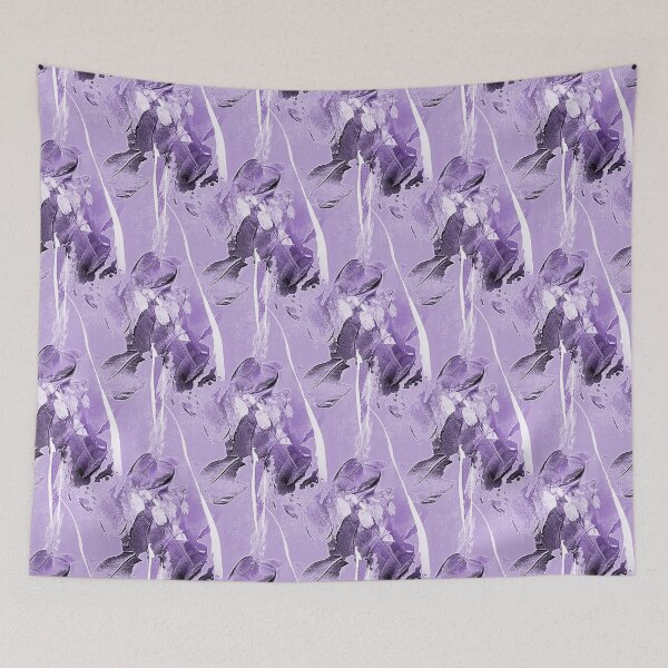 Item preview, Painterly Abstract Flowers on Pastel Purple designed and sold by Artistestella.