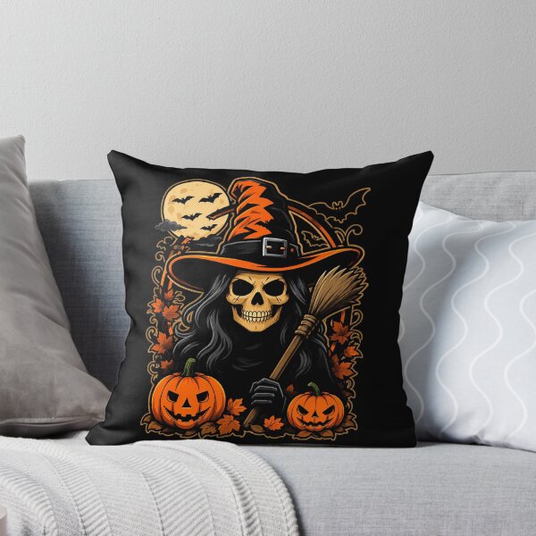 Item preview, Spooky Witch with Pumpkins and Full Moon Halloween designed and sold by rafaeltto.