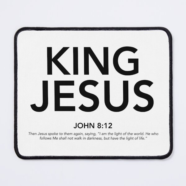 Item preview, English - King Jesus John 8:12 Black Text designed and sold by Believe-Jesus.