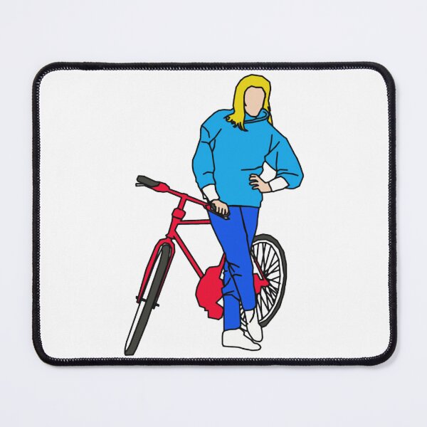 Item preview, Casual Woman Posing Next To Red Bicycle designed and sold by Johnstudioart.