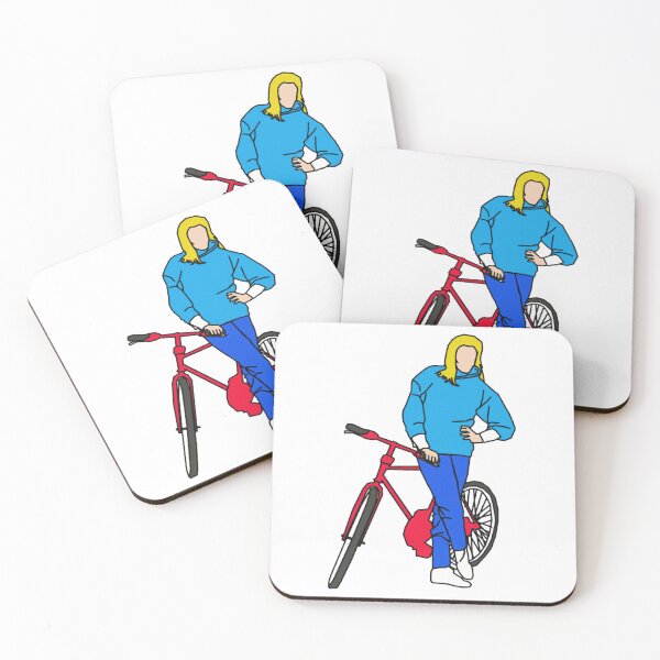 Item preview, Casual Woman Posing Next To Red Bicycle designed and sold by Johnstudioart.