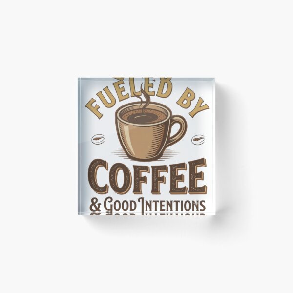 Item preview, Fueled by Coffee & Good Intentions – Vintage Coffee Design designed and sold by Salma.Store.