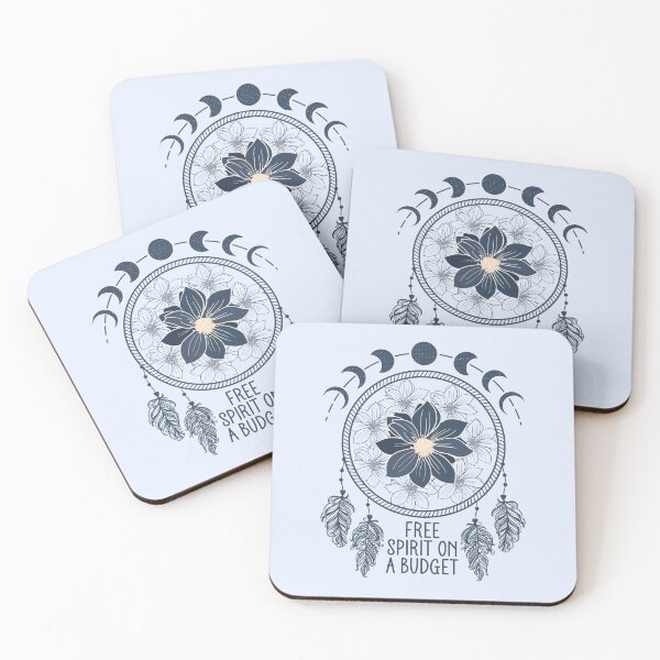 Item preview, Free Spirit On A Budget - Funny Boho Floral Dreamcatcher & Moon Phases designed and sold by the-Z3nith.