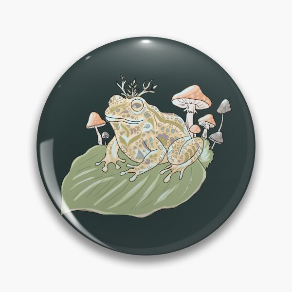Item preview, Frog Mystic Cottagecore Mushrooms Botanical Goblincore  designed and sold by LeshanArt.