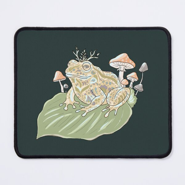 Item preview, Frog Mystic Cottagecore Mushrooms Botanical Goblincore designed and sold by LeshanArt.