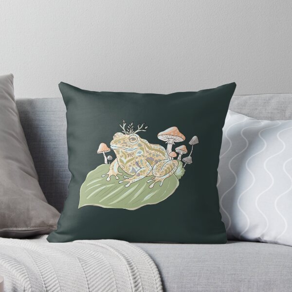 Item preview, Frog Mystic Cottagecore Mushrooms Botanical Goblincore  designed and sold by LeshanArt.