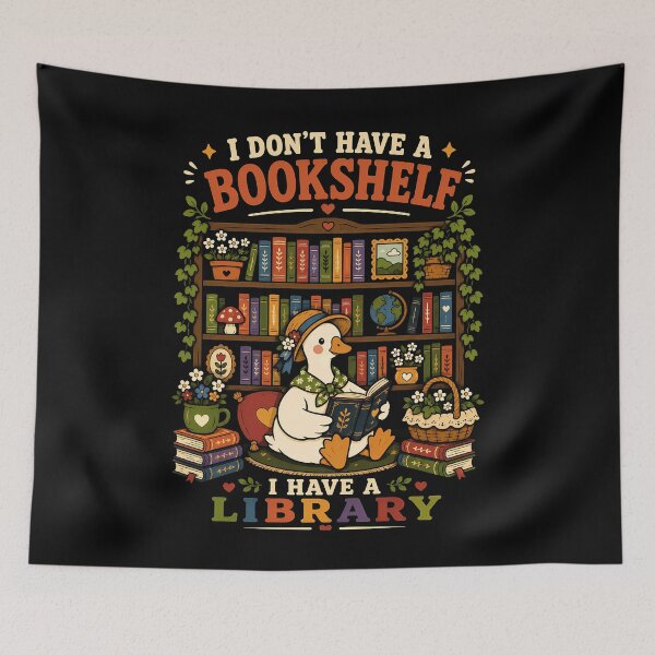 Item preview, Charming Duck with Bookshelf Library Design Halloween designed and sold by rafaeltto.