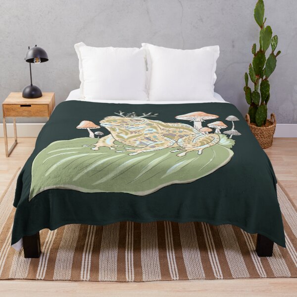 Item preview, Frog Mystic Cottagecore Mushrooms Botanical Goblincore designed and sold by LeshanArt.