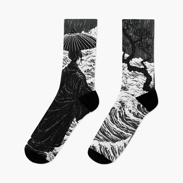 Item preview, Ukiyo-e Wave Woodcut Samurai Art designed and sold by GrinGalore.