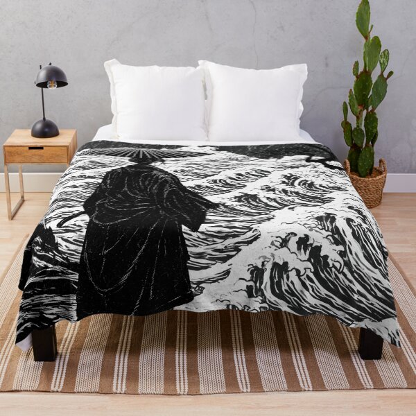 Item preview, Ukiyo-e Wave Woodcut Samurai Art designed and sold by GrinGalore.