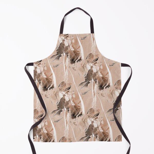 Item preview, Painterly Abstract Flowers on Pastel Brown designed and sold by Artistestella.