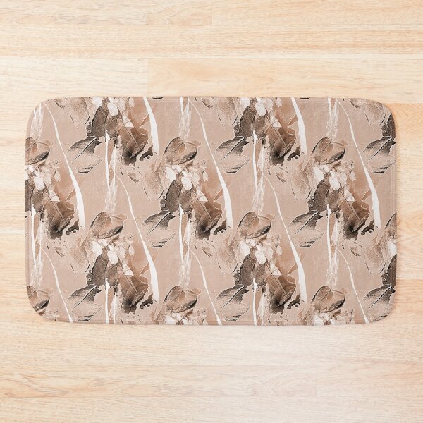 Item preview, Painterly Abstract Flowers on Pastel Brown designed and sold by Artistestella.
