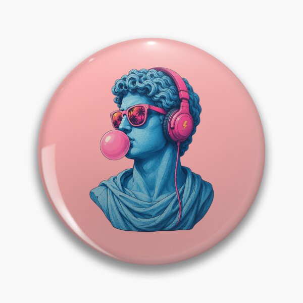 Item preview, Funny Classical Statue With Headphones Bubble Gum Retro  designed and sold by anemiche.